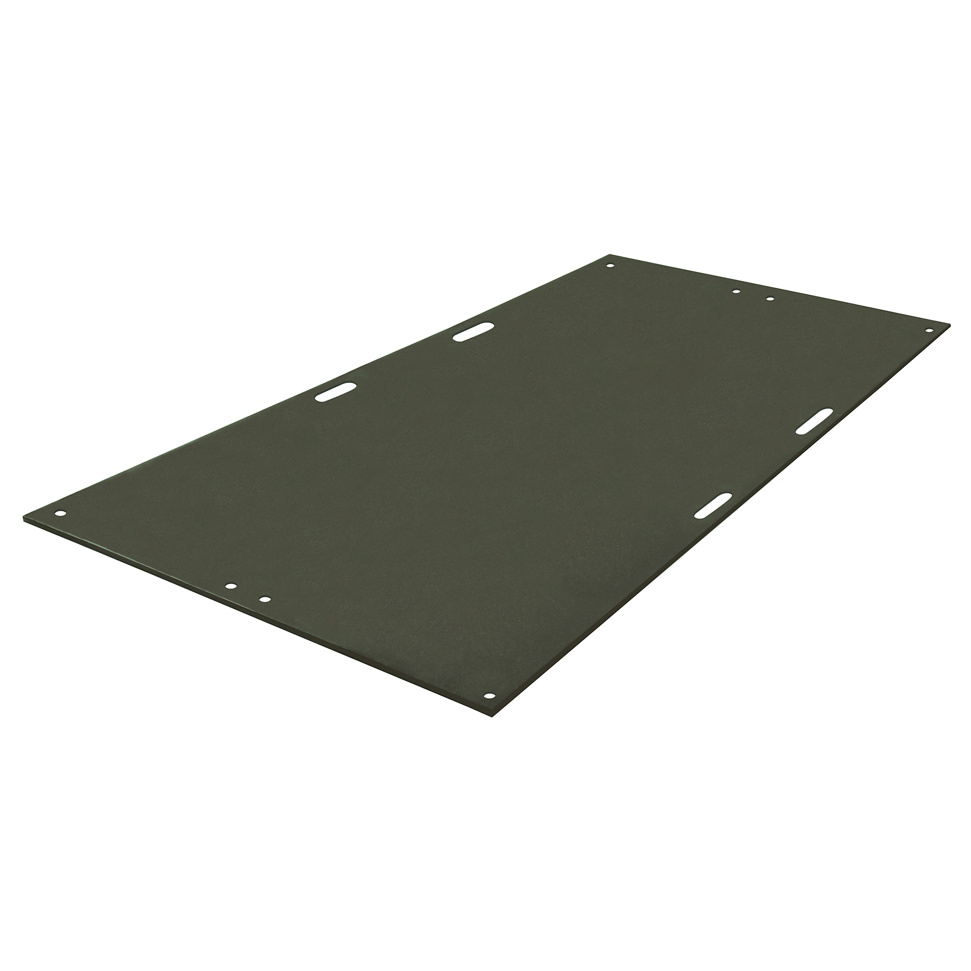 Checkers AlturnaMAT Ground Protection Mat — 4ft. x 8ft., Smooth Sides, Hand Holes, 120-Ton Capacity, Black, Model# AM48S2HH8